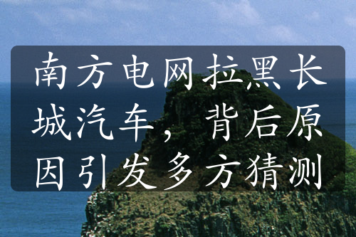 南方电网拉黑长城汽车，背后原因引发多方猜测