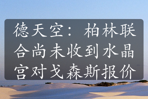 德天空：柏林联合尚未收到水晶宫对戈森斯报价